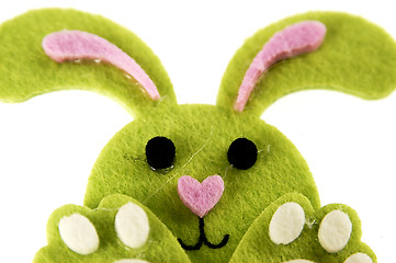 Image showing Small Easter bunny toy.