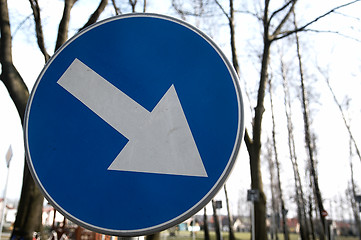 Image showing Road sign Straight ahead.