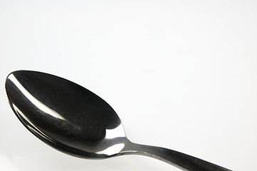 Image showing Spoon on the white table.