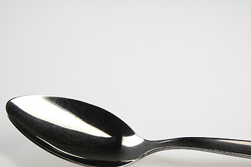 Image showing Spoon on the white table.