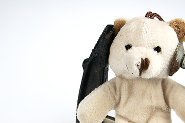 Image showing Clamp on the head teddy bear toy.