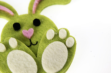 Image showing Small Easter bunny toy.