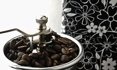 Image showing Coffee grinder on the table.