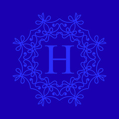 Image showing Simple  Monogram H