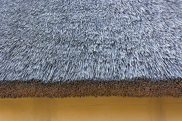 Image showing Fragment of the old reed roof.