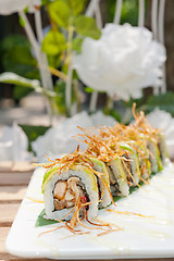 Image showing Japanese sushi rolls Maki Sushi 