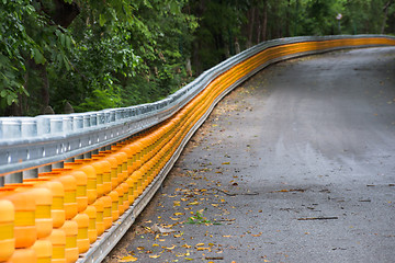 Image showing Guard rail along a road