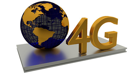 Image showing 4G Internet and global business concepts