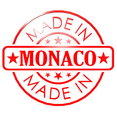 Image showing Made in Monaco red seal