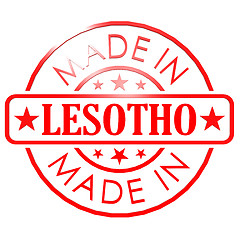 Image showing Made in Lesotho red seal