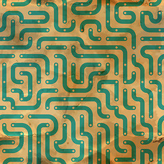 Image showing Electronic circuit board. Seamless pattern.