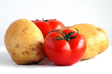 Image showing Two potatoes and two tomatoes (1)