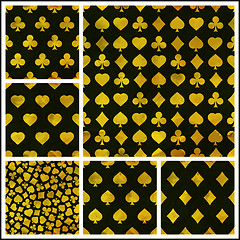 Image showing Card suits. Seamless pattern.