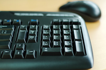 Image showing Computer keyboard and mouse