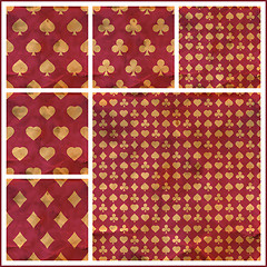 Image showing Card suits. Seamless pattern.