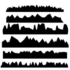 Image showing Silhouettes of Mountains