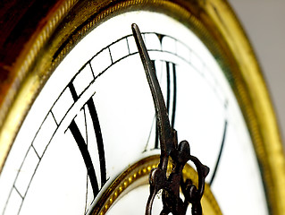 Image showing Old clock with roman numerals.