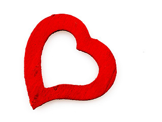 Image showing Red heart on a white background.