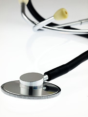 Image showing Medical stethoscope on a white background.