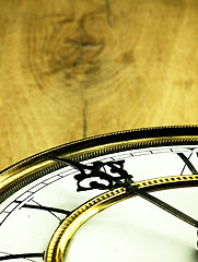 Image showing Old clock with roman numerals.