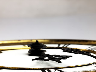 Image showing Old clock with roman numerals.