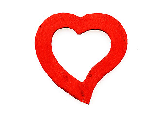 Image showing Red heart on a white background.