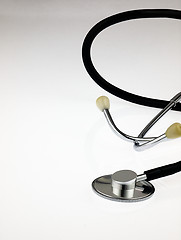 Image showing Medical stethoscope on a white background.