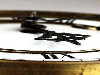 Image showing Old clock with roman numerals.