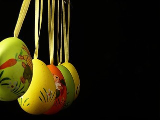 Image showing Easter eggs on a black background.