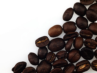 Image showing Coffee beans on a white background.