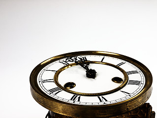 Image showing Old clock with roman numerals.