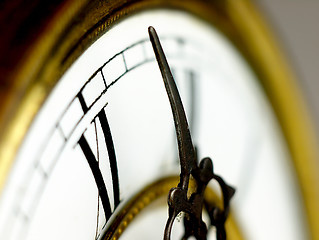 Image showing Old clock with roman numerals.