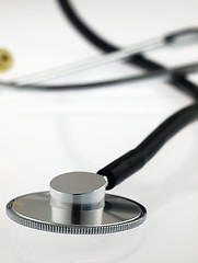 Image showing Medical stethoscope on a white background.