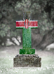 Image showing Gravestone in the cemetery - Kenya