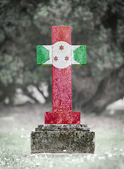 Image showing Gravestone in the cemetery - Burundi