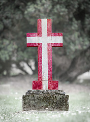 Image showing Gravestone in the cemetery - Denmark
