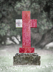 Image showing Gravestone in the cemetery - Malta