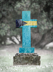 Image showing Gravestone in the cemetery - Bahamas