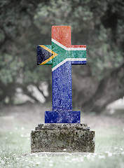 Image showing Gravestone in the cemetery - South Africa