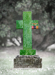 Image showing Gravestone in the cemetery - Zambia