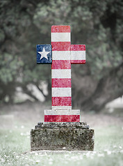 Image showing Gravestone in the cemetery - Liberia