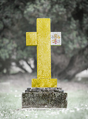 Image showing Gravestone in the cemetery - Vatican City