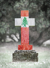 Image showing Gravestone in the cemetery - Lebanon