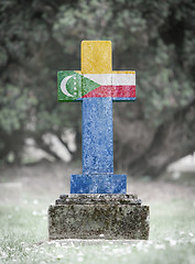 Image showing Gravestone in the cemetery - Comoros