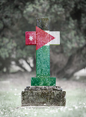 Image showing Gravestone in the cemetery - Jordan