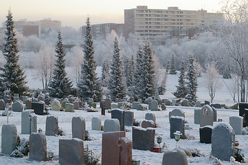 Image showing Voksen cemetery in Oslo