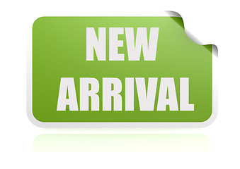 Image showing New arrival green sticker