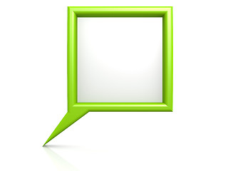Image showing Green dialog bubble