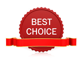 Image showing Best choice seal with ribbon