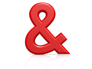 Image showing Red ampersand sign